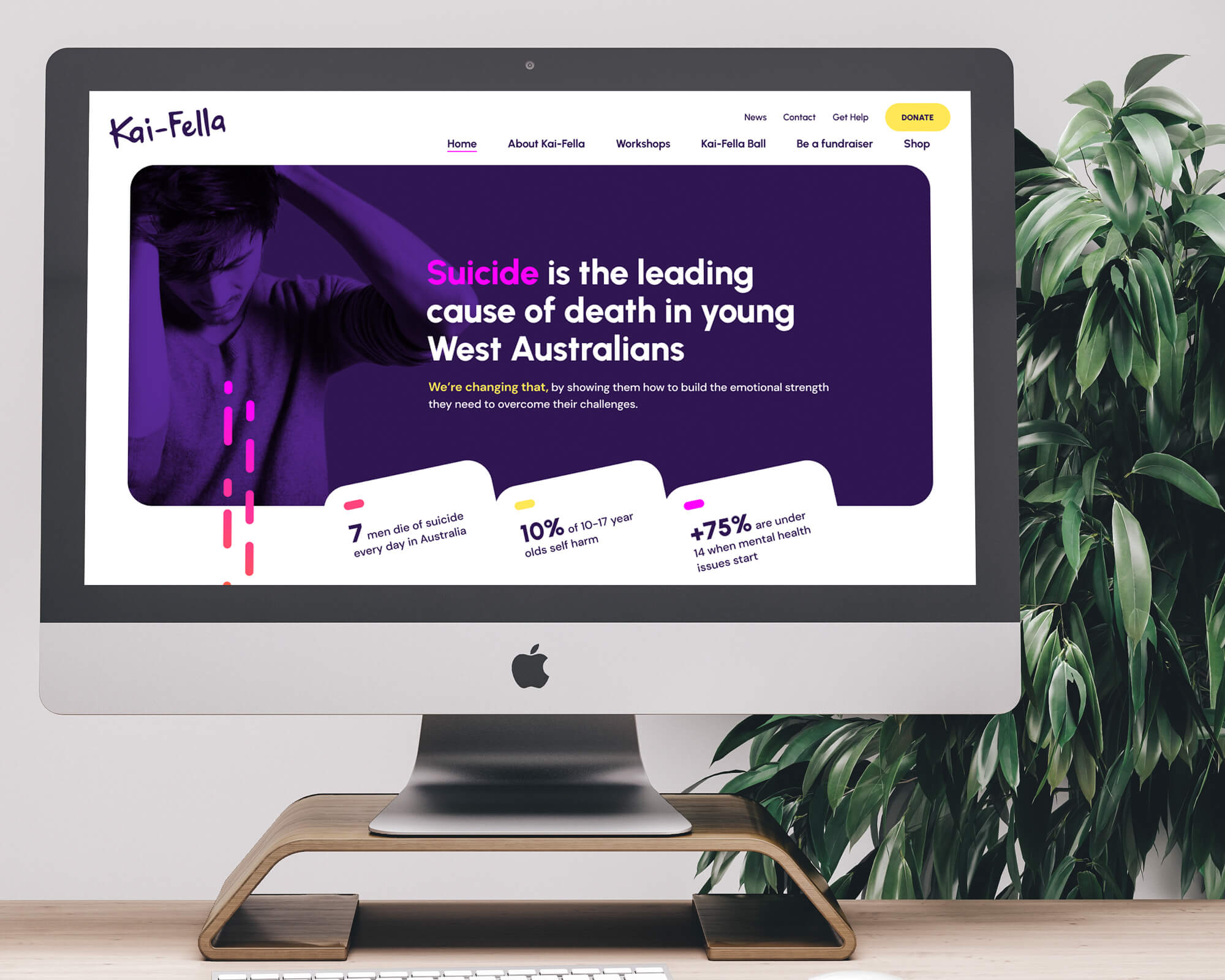 KaiFella - Desktop Mockup of Website for Not-for-profit