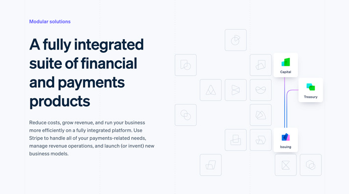 Screenshot of Stripe's Website